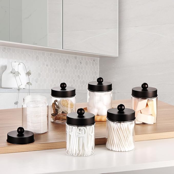 Amolliar Farmhouse Decor Qtip Holder Dispenser - Image 5