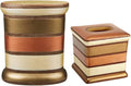 Zahari Home 2pc Contempo Luxury Bath Accessories Set Waste Basket & Tissue Box by ZahariHome