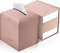 Tissue Box Cover 5X5X5'' PU Leather Tissue Holder Square Tissue Cube Box by PENGLONGHOMEDECORATION