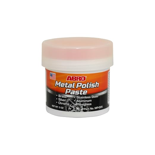 ABRO Metal Polish Paste 5 oz. w/Sponge, Long Lasting Metal Polish, Use On Auto - Image 3