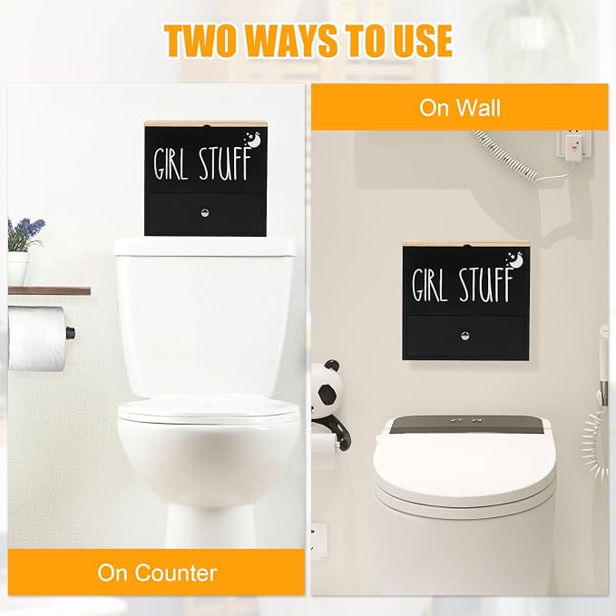 Tampon Holder for Bathroom, Feminine Product Organizer Pad Case - Image 6