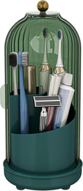 Toothbrush Holders with Cover, Drainage Rotating Electric Toothbrush Organizer by Zufudo