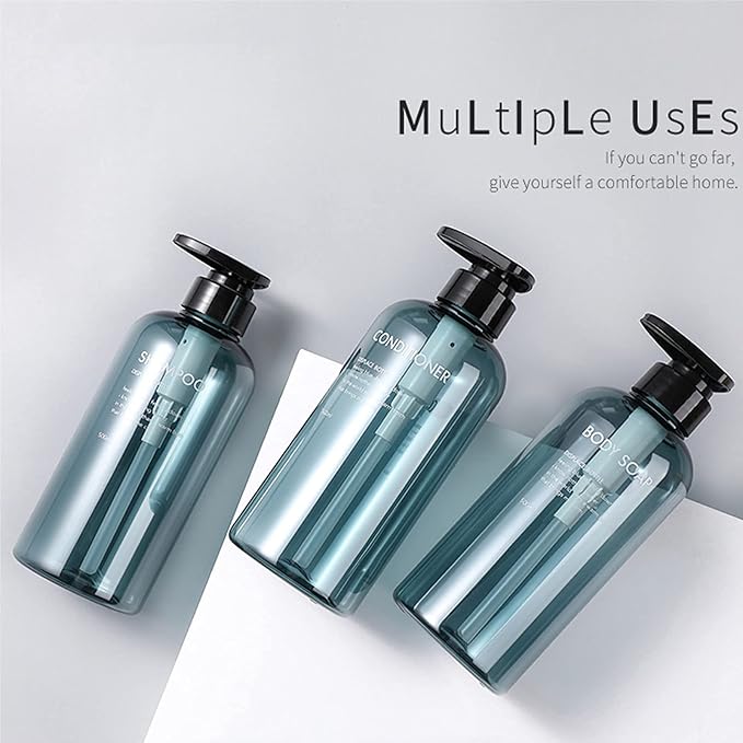 Refillable Shampoo and Conditioner Bottles, 10oz/300ml Shampoo Conditioner Body - Image 6