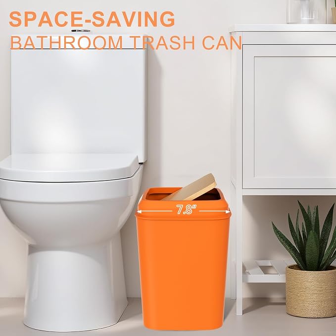 Orange Bathroom Accessories Set 9 Piece Bathroom Accessory Set - Image 4
