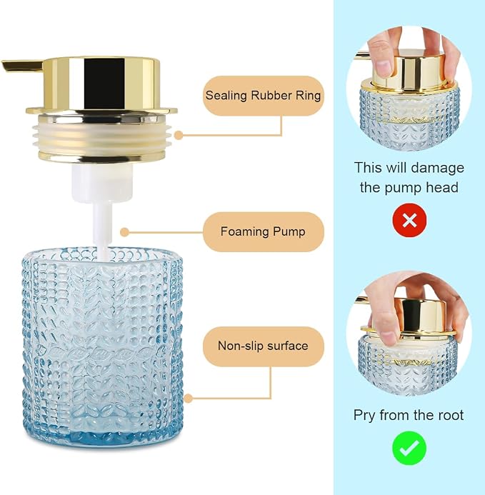 Glass Foaming Soap Dispenser, Foam Dispenser Bottle - Image 7