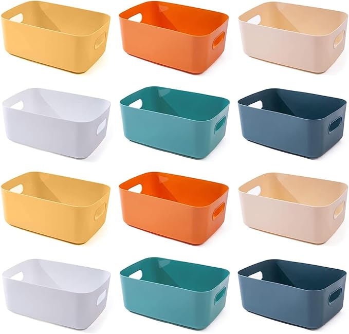 OWill 12 PCS Plastic Storage Bins and Baskets by OWill