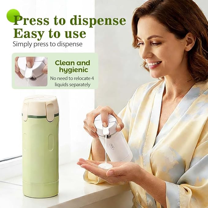 HISKI 4 in 1 Travel Bottles for Toiletries, Portable Travel Toiletries Bottle - Image 6