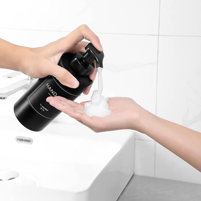 UUJOLY Foaming Soap Dispenser, 17 OZ Refillable Plastic Soap Pump Bottle - Image 2