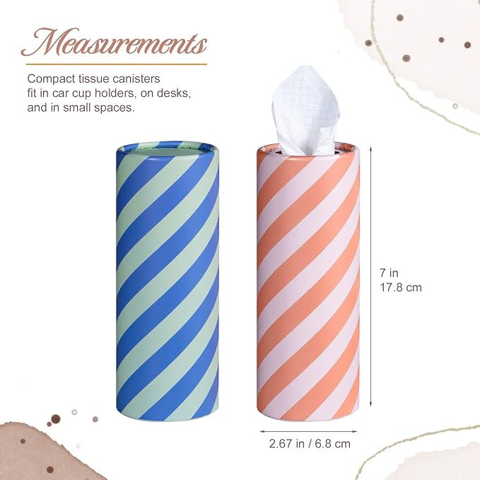 Car Tissues Cylinder, 50 Tissues per Canister, Facial Tissues - Image 3