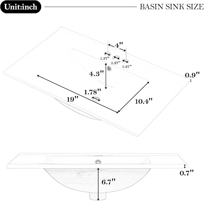 Harper & Bright Designs 30" Bathroom Vanity - Image 4