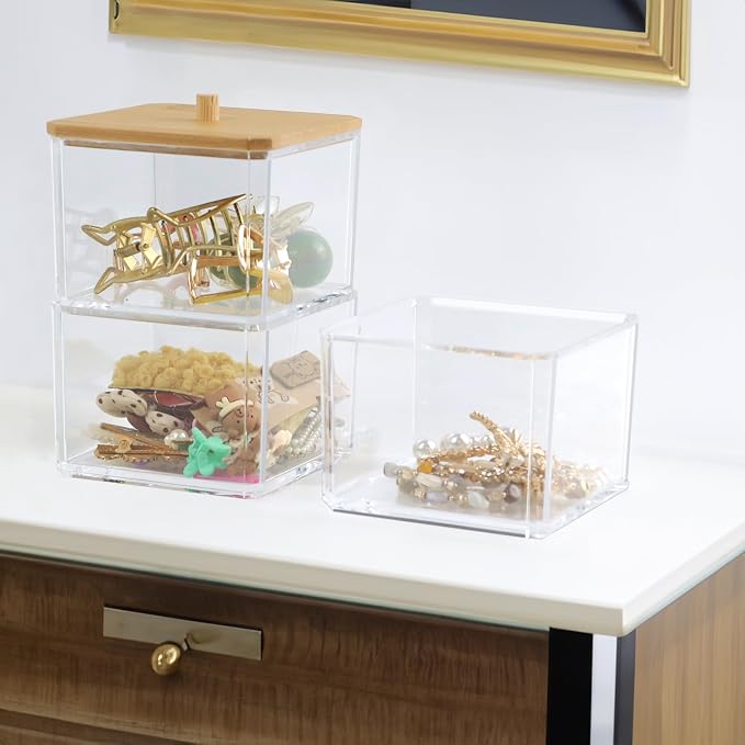 Clear Bathroom Dresser Organizer 3 Compartment - Image 4