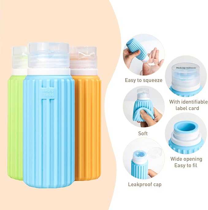 HEYMKGO 5 Pack Travel Bottles Set - Image 3