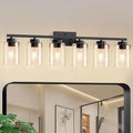 IZORRO Modern Bathroom Light Fixtures, 6 Light Black Vanity Lights, Bathroom by IZORRO
