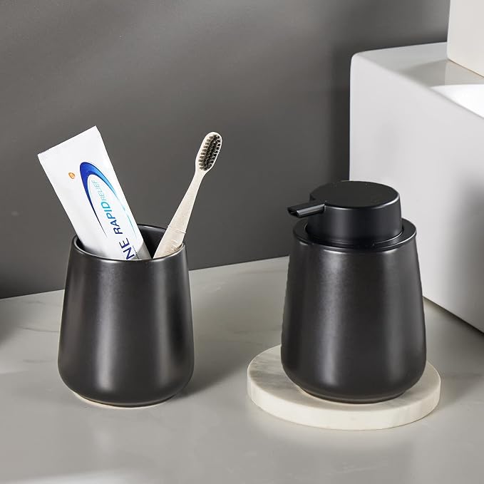 12Oz Black Soap Dispenser Set - Image 5