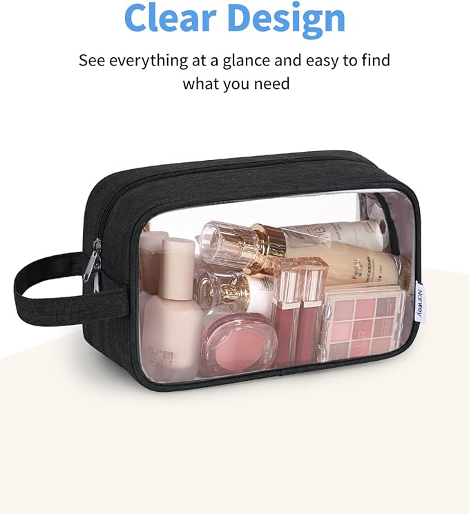 Narwey Travel Toiletry Bag for Women Traveling Dopp Kit Men Travel Bag for - Image 2