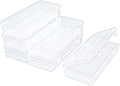 6 Pack Rectangular Clear Plastic Storage Containers Box by Thintinick