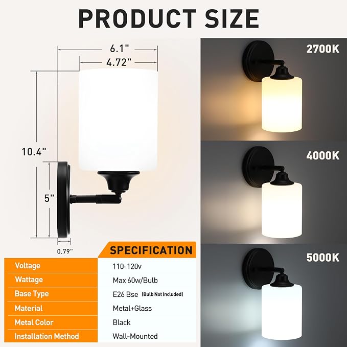 Wall Sconces Set of Two Bathroom Light Fixtures - Image 5
