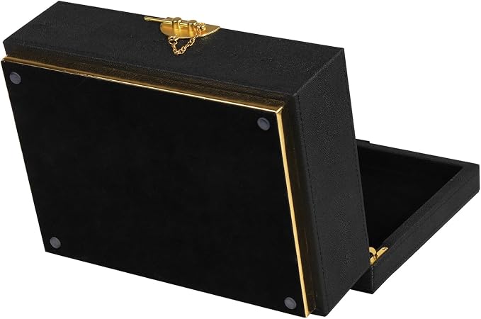 HofferRuffer Elegant Faux Leather Decorative Box, Storage Jewelry Box Organizer - Image 9