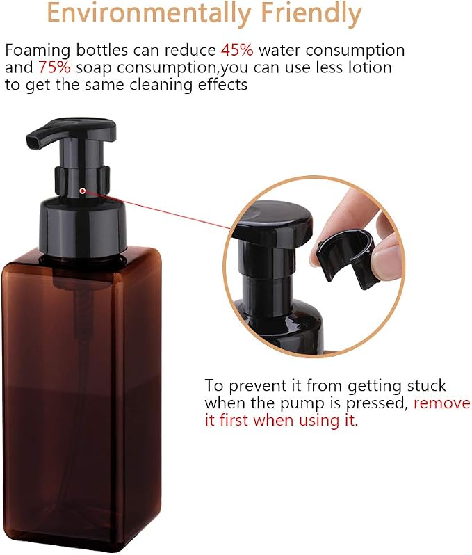UUJOLY Foaming Soap Dispenser 650ml Refillable Plastic Pump Bottle - Image 3