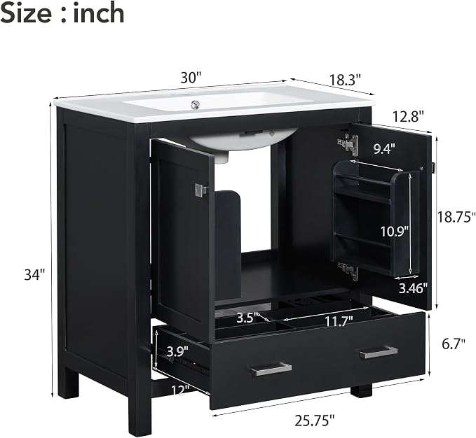 Bellemave 30" Bathroom Vanity - Image 2