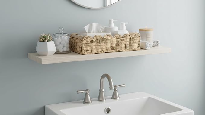 CubesLand Toilet Paper Storage Basket, Scalloped Edge Shelves Basket - Image 5