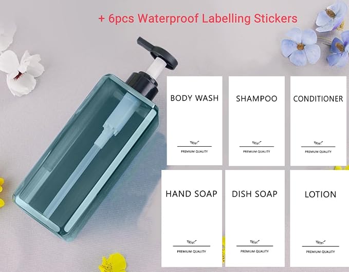 Shampoo and Conditioner Dispensers 25OZ Refillable Large Shower Bottles 2Pack - Image 2