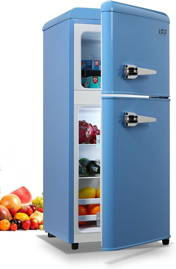 Mini Fridge Compact Refrigerator Small Refrigerator 7 Level Adjustable by KRIBBLING