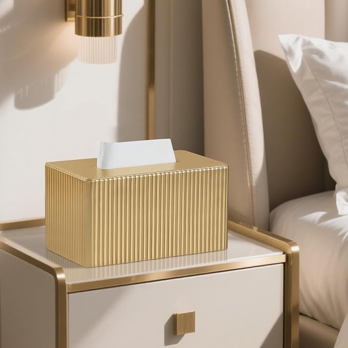 PU Leather Tissue Box Cover, Rectangle Tissue Box Holder - Image 5