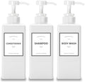16.9oz Set of 3 White Shower Dispensers by YACEYACE