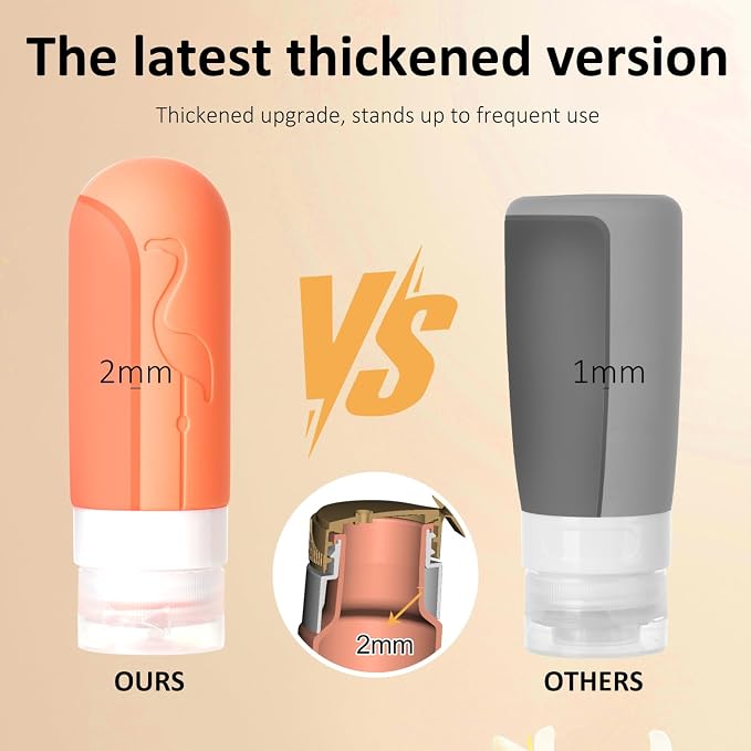 Empty 3 oz Travel Size Bottles Toiletries Containers - Image 4