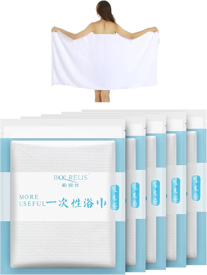 Compressed Towels Tablet Large 55x28 inches Gym Towel Barber Towel Cotton by Eamecl