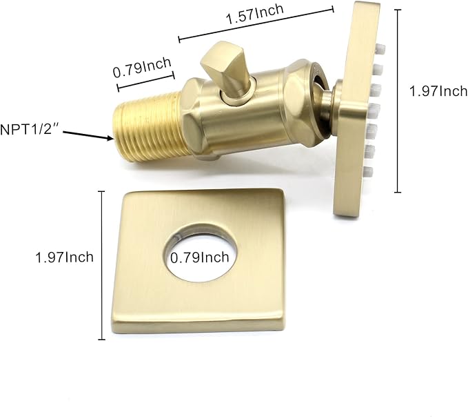 Solid Brass Square Shower Body Sprays - Image 4