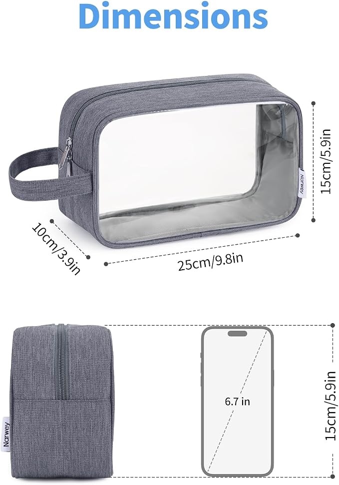 Narwey Travel Toiletry Bag for Women Traveling Dopp Kit Men Travel Bag for - Image 5