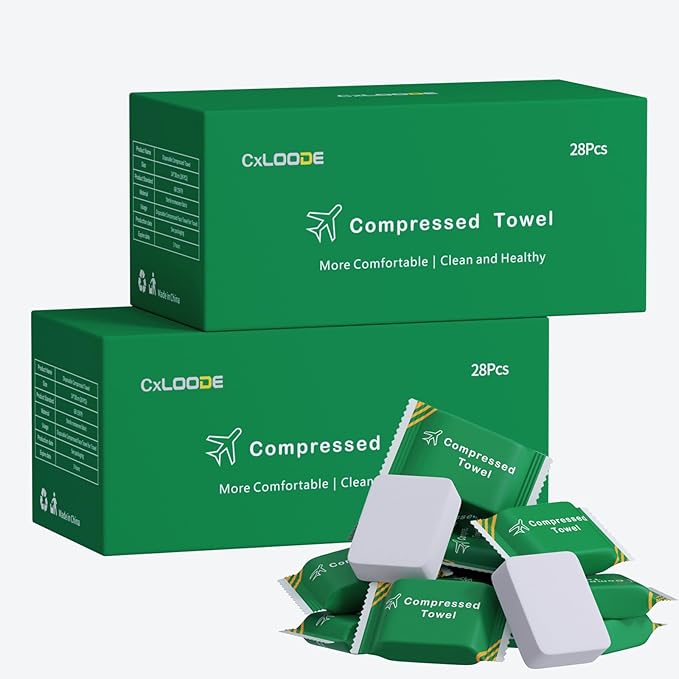 Disposable Compressed Towel Tablets, Disposable Face Compressed Towels Large by CXLoode