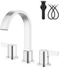 Aolemi Bathroom Faucets 3 Hole, 8 Inch Widespread Waterfall Bathroom Sink Faucet by Aolemi