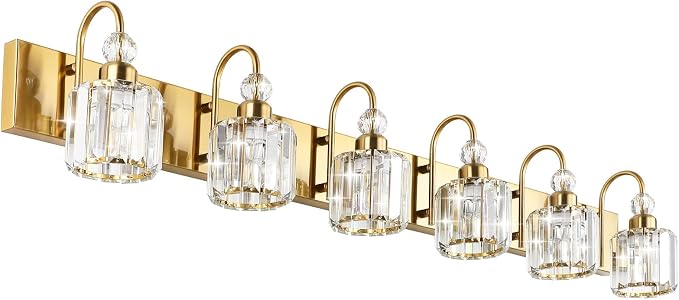 Ralbay Gold Crystal Vanity Lights by RalbayLighting