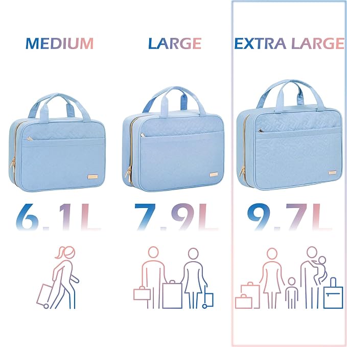 NISHEL Travel Toiletry Bag for women, Portable Hanging Organizer for - Image 3