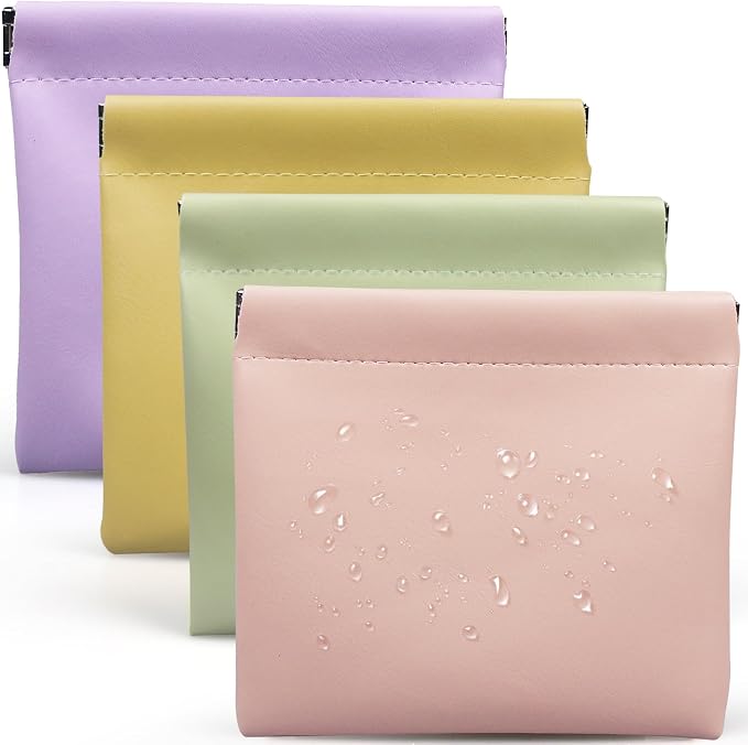 4 Pack 4.7"×4.7" Small Pouches for Purse, Snap Closure Organizer Pouch - Image 8