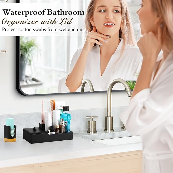 Luxspire Bathroom Counter Organizer, Marble Toothbrush Holder - Image 2