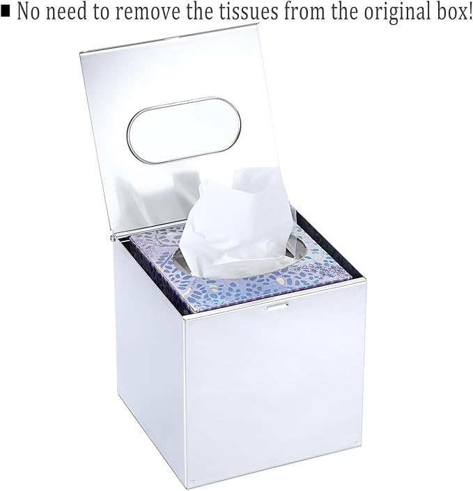 Sumnacon Square Stainless Steel Tissue Box Cover - Image 7