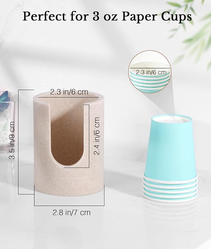 Luxspire Bathroom Cup Dispenser, 3oz Dixie Cup Dispenser, Resin Dixie Cup Holder - Image 5