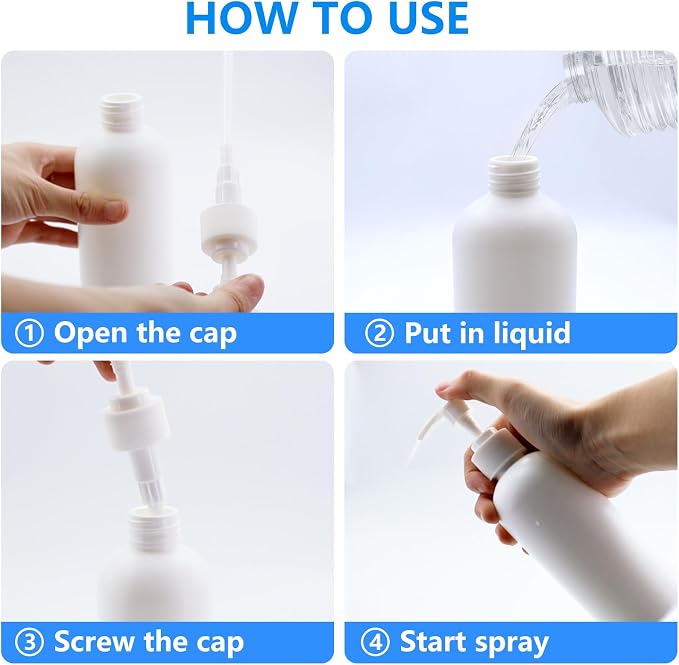 2 Pack 10 Oz Pump Bottles Dispenser - Image 3