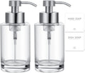 Foaming Soap Dispenser Set, 12 Oz Glass Hand Soap Dispenser by JiatuA