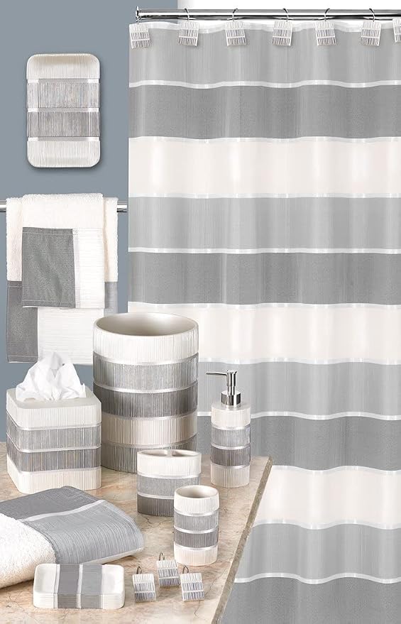 Zahari Home 4pc Modern Line Modern Bathroom Accessories Set Modern Soap - Image 7