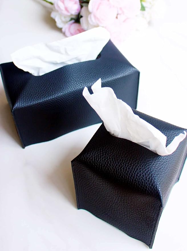 Leather Tissue Box Cover Square – Tissue Holder - Image 6