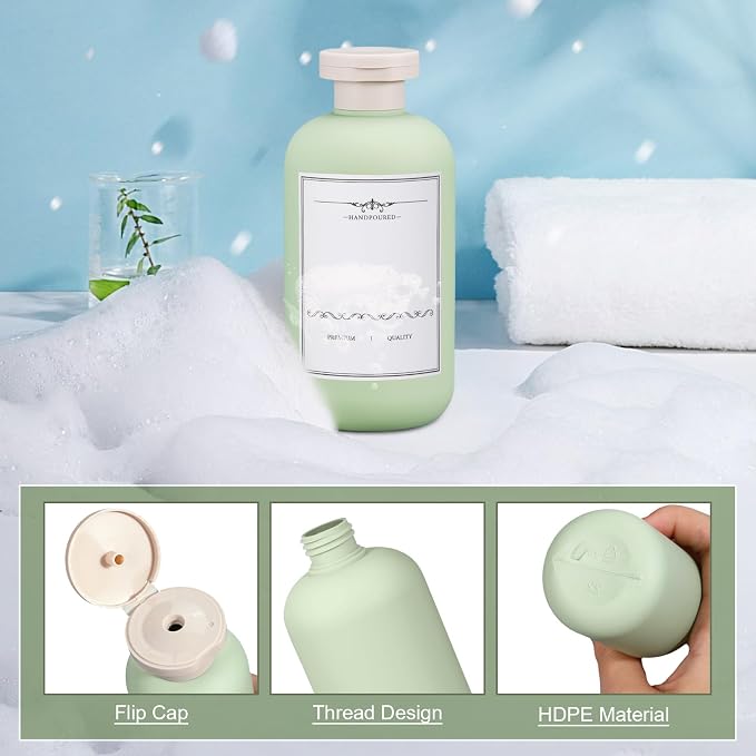 10oz Travel Shampoo Bottle, Empty Plastic Squeeze Bottles - Image 5