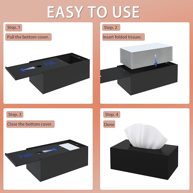 SILUT Tissue Box Cover Rectangle, Tissue Box Holder Decorative, Acrylic Tissue - Image 8