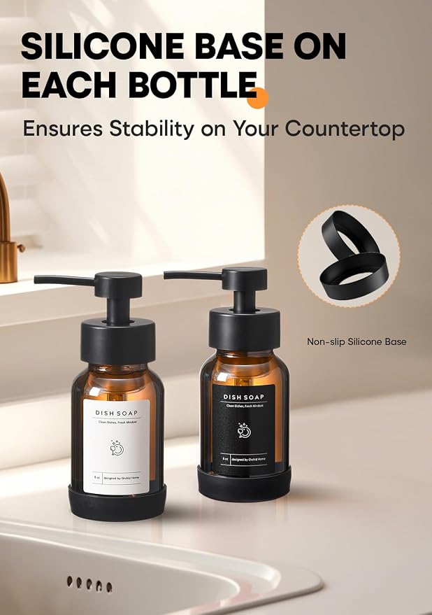 Foaming Soap Dispenser Set, Glass Foam Soap Dispenser - Image 2