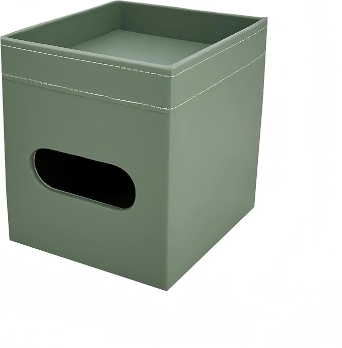 PU Leather Tissue Box Cover Square, Modern Tissue Holder - Image 3
