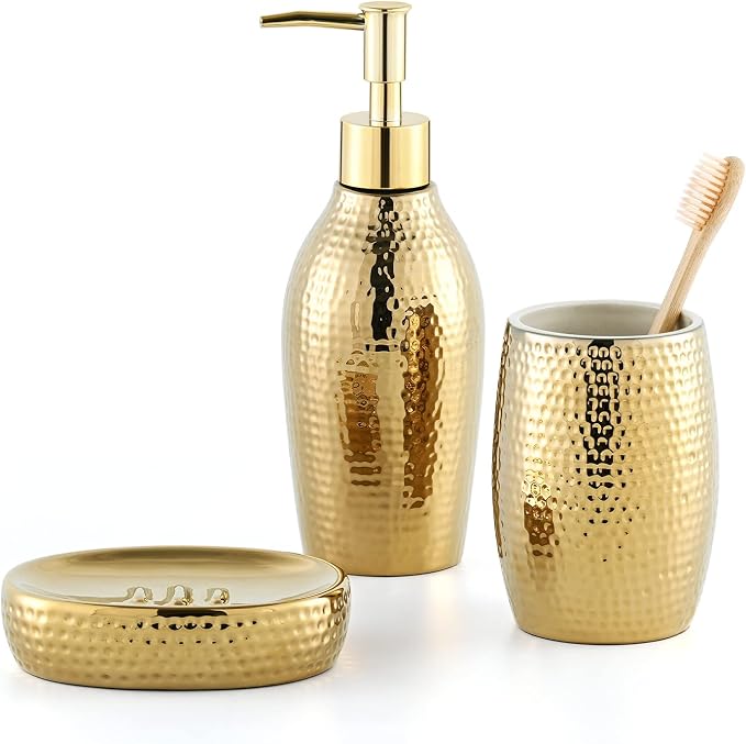 Gold Bathroom Accessory Set - Image 8